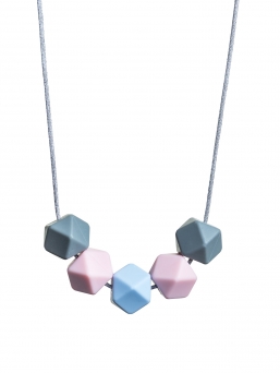 Nursing Necklace (grey-rosa-blue)