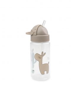 Done by Deer straw bottle for kid. Easy to drink - the child can turn the handle and the straw pops up. It doesn't spill, so you can safely take it with you.