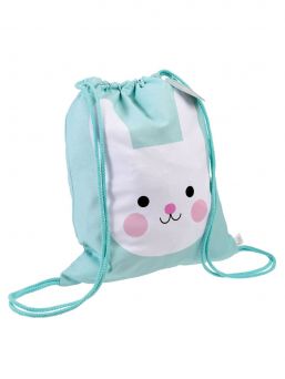 Cookie the Cat cotton drawstring bag.