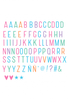 Lightbox – letterset (pastel)