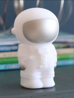 This little astronaut is oh so lovely and is right at home on your little one’s nightstand. The light glows softly and helps your little one fall asleep.A LITTLE LOVELY COMPANY