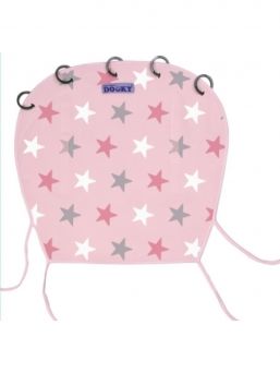 Dooky pram curtain (pink stars)