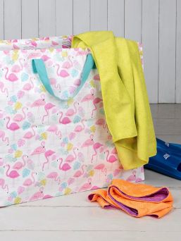 Rex London fab flexible large zipped storage bag. Ideal for laundry, shopping or general home use.