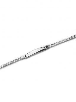 A classic, sterling silver id bracelet for little boys.