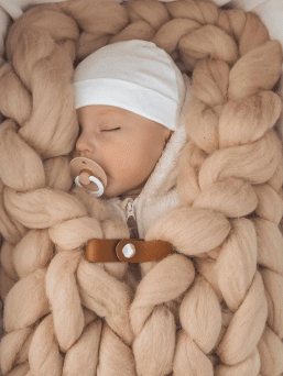 Beautiful light baby merino wool footmuff