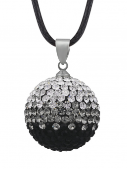 Crystal MaMa bola necklace is a beautiful jewelry for the expectant mother. There is a small xylophone inside the jewelry. The magical sound of the jewelry soothes the baby in the womb and later outside the womb.