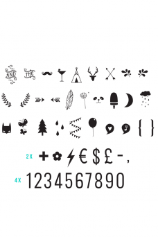 Lightbox – letterset (numbers & symbols)