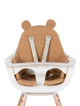 Adorable Childhome Highchair Seat Cushion with Bear Ear. Perfect for a high chair and also suitable for sitters, prams and strollers. Seat belt holes in the seat cushion.  