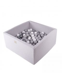 Ball-Pit square shaped 90x30, light grey
