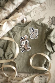 Beautiful Mrs Mighetto patches for kids clothes.