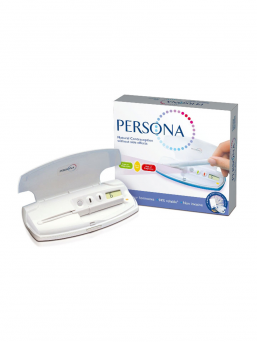 PERSONA is easy to us and has no side effects. Once your period has started, you simply press a button on the Monitor. PERSONA then uses coloured lights to inform you when you are free to make love without contraceptives or need to do a test to find out. Just check your Monitor each morning to see which light is shining.