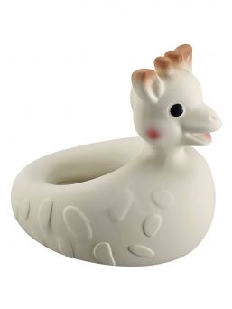 The popular Sophie the giraffe -series adorable duck bath toy. You will find wonderful products from the same series for baby bathing and baby skin care after bathing.