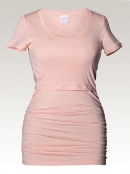 BOOB Maternity and Nursing Ruched Top  (pale blush)