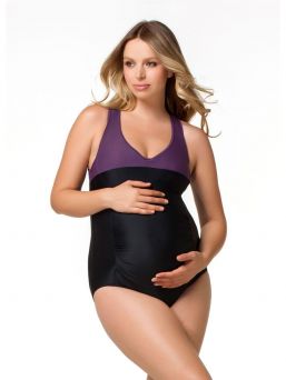 Smoothie Maternity One-Piece Swimsuit (Black) | CAKE LINGERIE