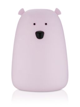 Rabbit & Friends bear night light with clapping function, pink