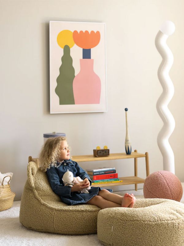 Wigiwama - Children's bean bag chair Teddy Matcha Bear