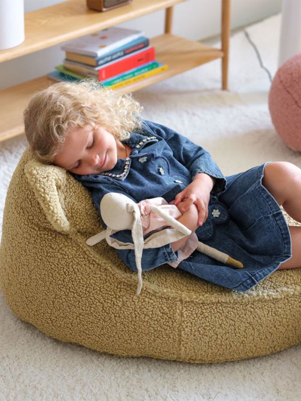 Wigiwama - Children's bean bag chair Teddy Matcha Bear
