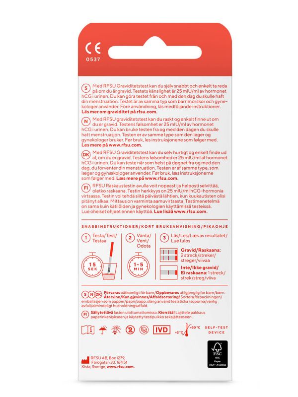 RFSU Pregnancy test -strip 12pcs