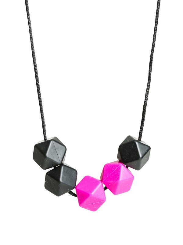 Nursing Necklace (black-fuchsia)