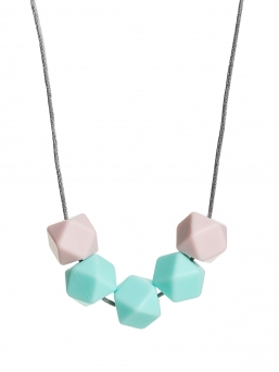 Nursing Necklace (rosa-light turquoise)