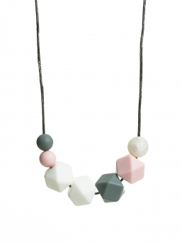 Nursing Necklace (pearl white-grey-rosa)