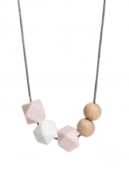 Nursing Necklace (nature rosa-white-rosa)