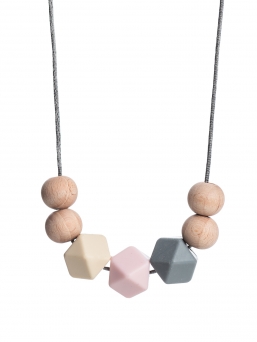 Nursing Necklace (nature ivory-rosa-grey)