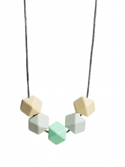Nursing Necklace (ivory-lightgrey-mint)