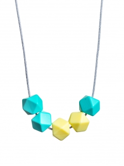 Nursing Necklace (turquoise-light yellow)