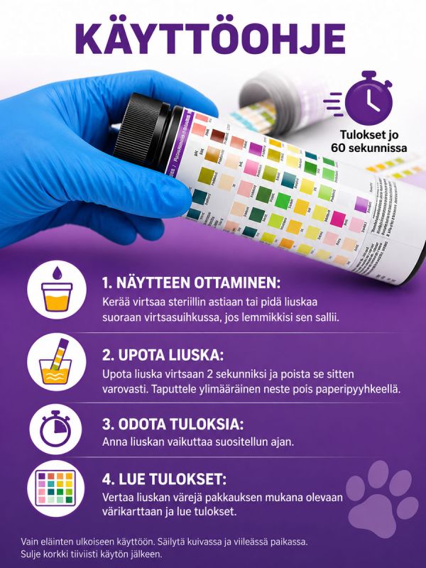 10-parameter urine test for animals 5 pcs