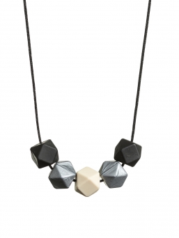Nursing Necklace (black-silver-ivory)