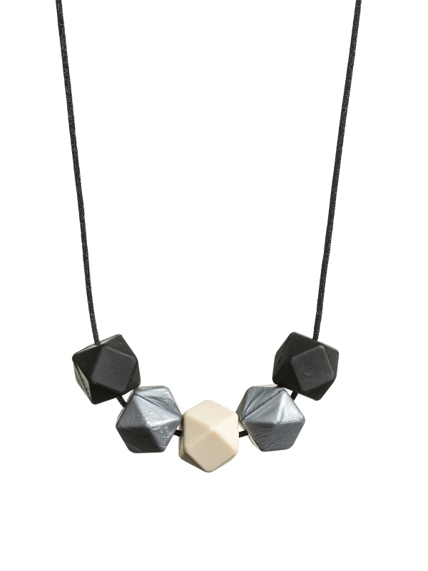 Nursing Necklace (black-silver-ivory)