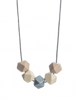 Nursing Necklace (beige-ivory-silver)