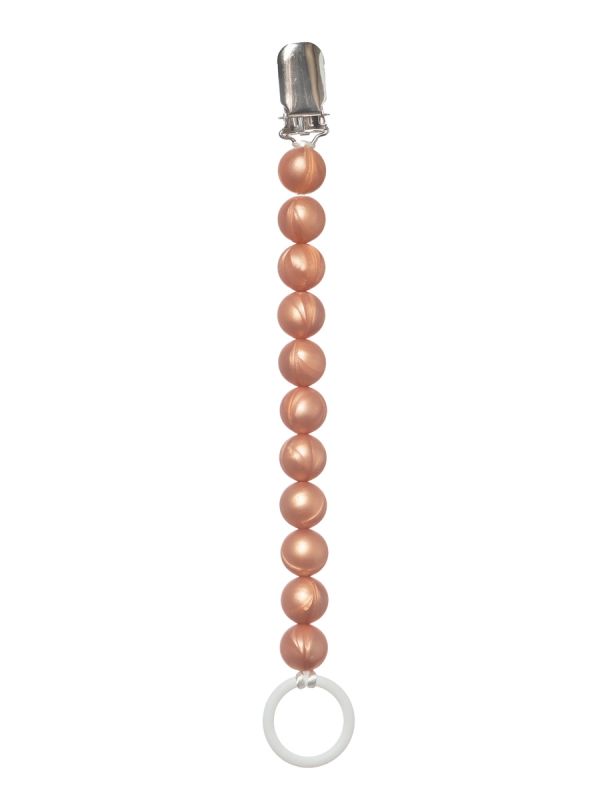FAIRY OF PREGNANCY trendy, safe and good quality pacifier holder. Pacifier holder keeps pacifier close to the baby. Pacifier holder prevents dripping, when the pacifier often get dirty or lost. Pacifier holder is made out of safe BPA free food grade silicone beads and ring. Metal clip fastening. Hand wash with warm soapy water.