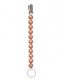 FAIRY OF PREGNANCY trendy, safe and good quality pacifier holder. Pacifier holder keeps pacifier close to the baby. Pacifier holder prevents dripping, when the pacifier often get dirty or lost. Pacifier holder is made out of safe BPA free food grade silicone beads and ring. Metal clip fastening. Hand wash with warm soapy water.