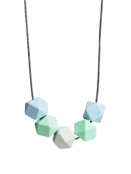 Nursing Necklace (lightblue-mint-lightgrey)