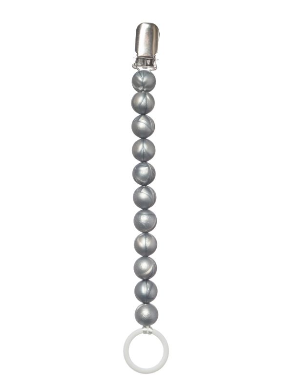 FAIRY OF PREGNANCY trendy, safe and good quality pacifier holder. Pacifier holder keeps pacifier close to the baby. Pacifier holder prevents dripping, when the pacifier often get dirty or lost. Pacifier holder is made out of safe BPA free food grade silicone beads and ring. Metal clip fastening. Hand wash with warm soapy water.