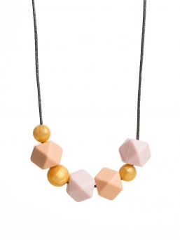 Nursing Necklace (pearl gold-peach-rosa)