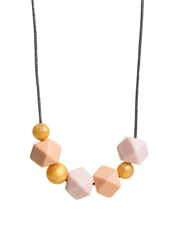 Nursing Necklace (pearl gold-peach-rosa)