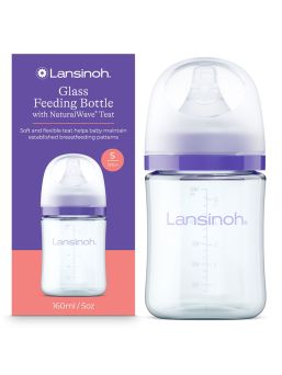 Lansinoh - Glass Baby bottle 160ml, 1m+