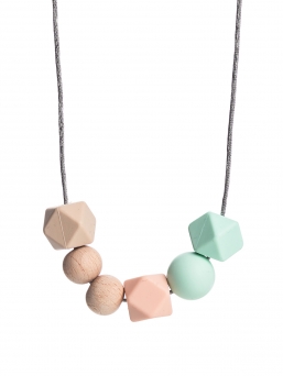 Nursing Necklace (nature beige-peach-mint)