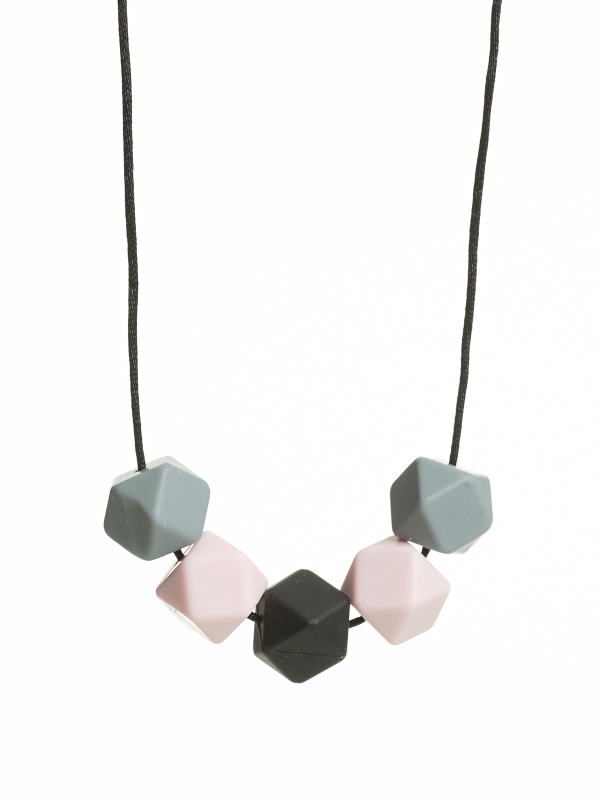 Nursing Necklace (grey-rosa-black)