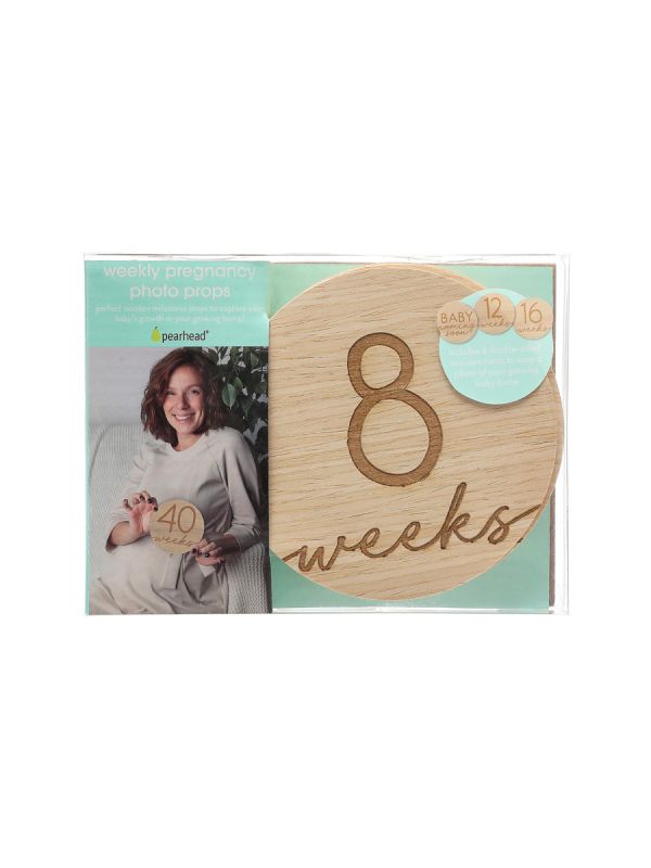 Wooden milestone photo cards for the expectant mother - Pearhead