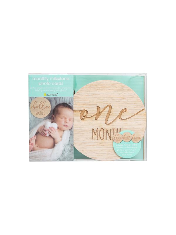 Wooden milestone photo cards - Pearhead