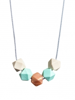 Nursing Necklace (ivory-mint-rosegold)