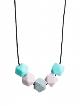 Nursing Necklace (lightblue-rosa-marble)