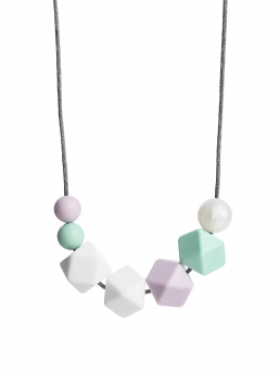Nursing Necklace (pearl lightpurple-mint-white)