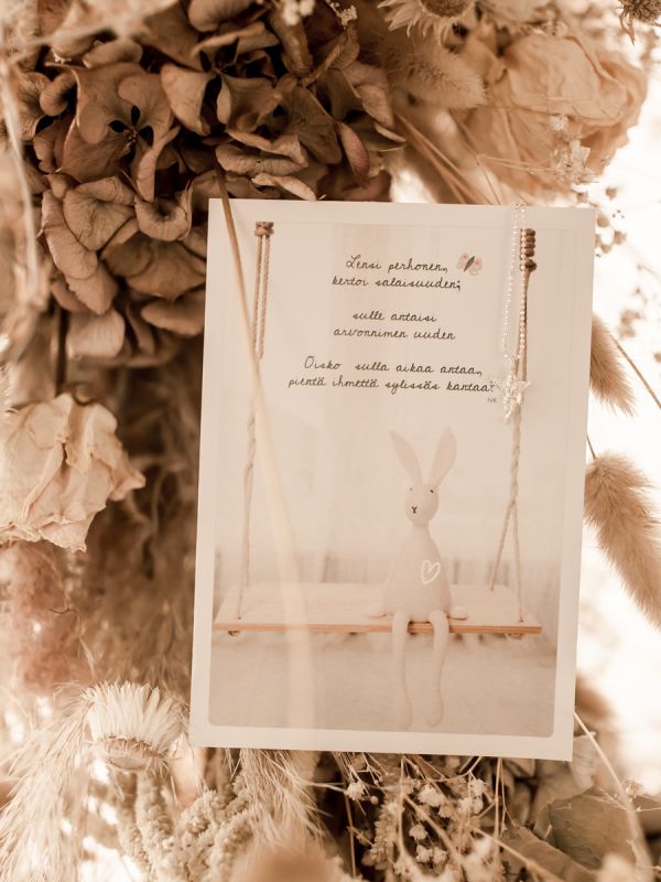 FairyOf Pregnancy´s I’ll tell you a secret - gift package, you can tell future grandparents about a new family member. The package includes two different cards (finnish language)  and a small silver guardian angel necklace that a future grandmother can wear around her neck.