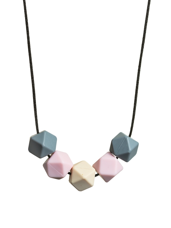 Nursing Necklace (grey-rosa-ivory)