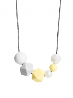 Nursing Necklace (pearl white-lightgrey-paleyellow)